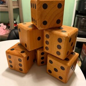 Wooden Dice Set for Home